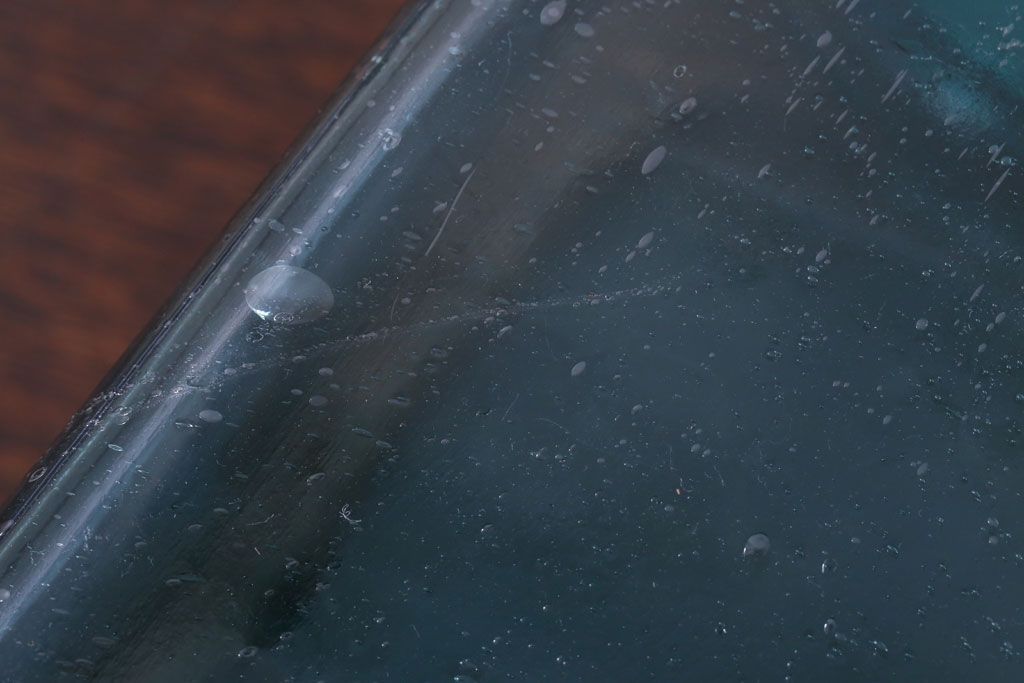 アンティーク雑貨　和製アンティーク　大正期　古い青色ガラス瓶