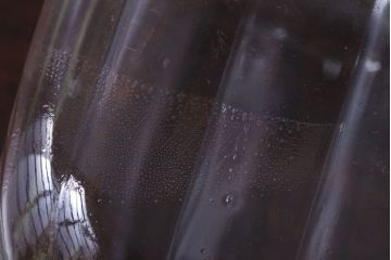 アンティーク雑貨　昭和レトロ　蓋付きのアンティークガラス瓶(キャンディーポット)