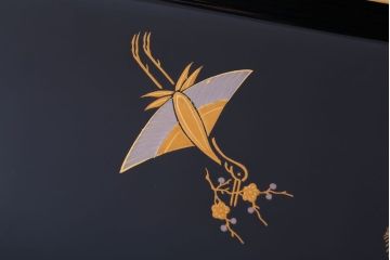 アンティーク雑貨　中古　象彦　進物盆(祝儀盆・切手盆)　(箱付き)