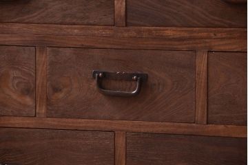 アンティーク家具　古民具・骨董　大正期　透かし彫り!前面桑材の高級茶箪笥