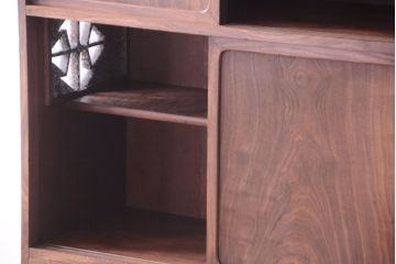 アンティーク家具　古民具・骨董　大正期　透かし彫り!前面桑材の高級茶箪笥