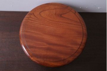 アンティーク雑貨　和製アンティーク　古い欅材製の刳り貫き茶櫃(小物入れ)(2)