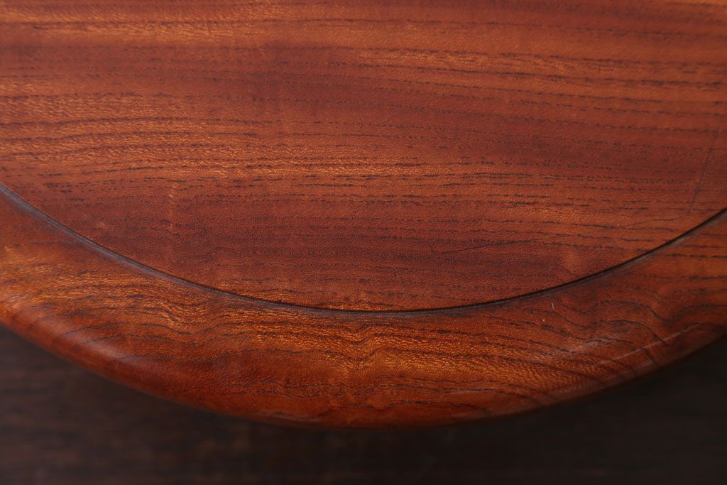 アンティーク雑貨　和製アンティーク　古い欅材製の刳り貫き茶櫃(小物入れ)(2)