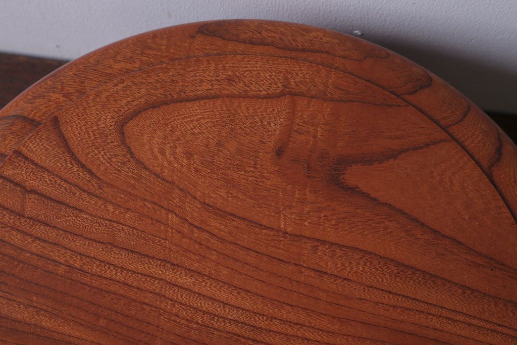 アンティーク雑貨　和製アンティーク　古い欅材製の刳り貫き茶櫃(小物入れ)(2)