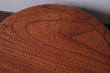 アンティーク雑貨　和製アンティーク　古い欅材製の刳り貫き茶櫃(小物入れ)(2)