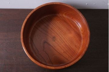 アンティーク雑貨　和製アンティーク　古い欅材製の刳り貫き茶櫃(小物入れ)(2)