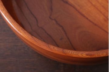 アンティーク雑貨　和製アンティーク　古い欅材製の刳り貫き茶櫃(小物入れ)(2)