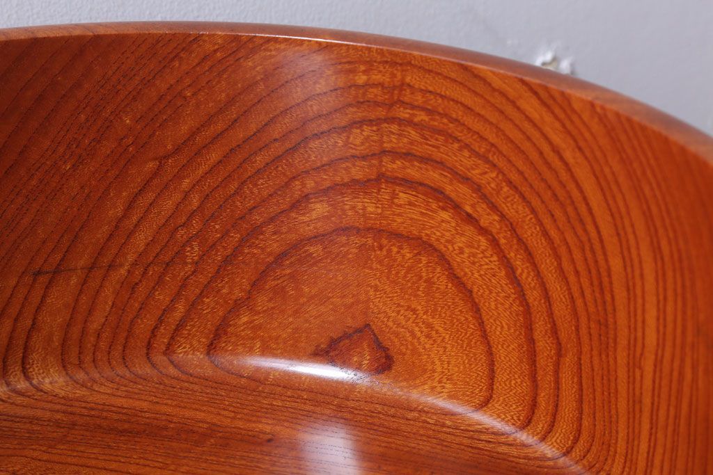 アンティーク雑貨　和製アンティーク　古い欅材製の刳り貫き茶櫃(小物入れ)(2)