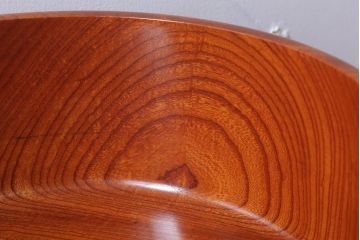 アンティーク雑貨　和製アンティーク　古い欅材製の刳り貫き茶櫃(小物入れ)(2)