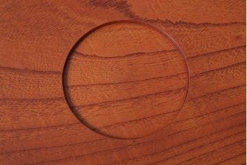 アンティーク雑貨　和製アンティーク　古い欅材製の刳り貫き茶櫃(小物入れ)(2)