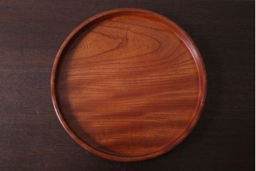 アンティーク雑貨　和製アンティーク　古い欅材製の刳り貫き茶櫃(小物入れ)(2)