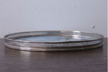 アンティーク雑貨　昭和レトロ　砂漠柄の古いガラストレー・コースターセット