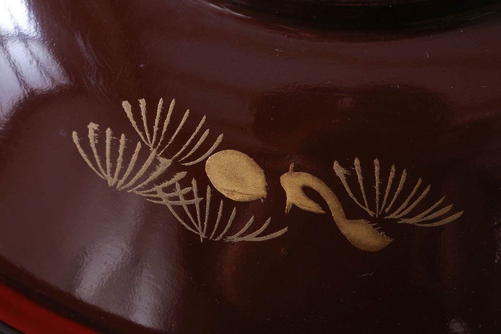 和製アンティーク　大正〜昭和　木製お椀5客セット(1)