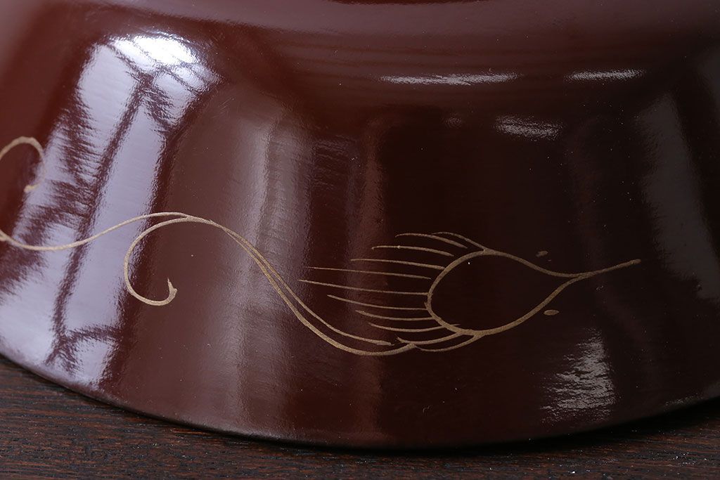 和製アンティーク　大正〜昭和　木製お椀5客セット(1)