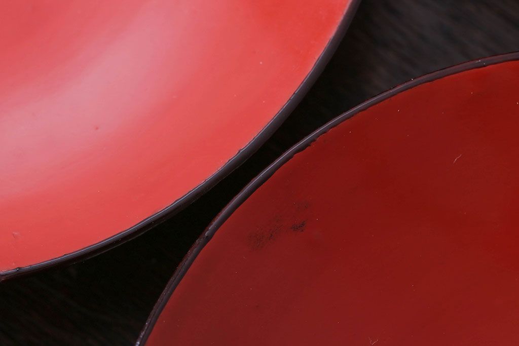 和製アンティーク　大正〜昭和　木製お椀5客セット(1)