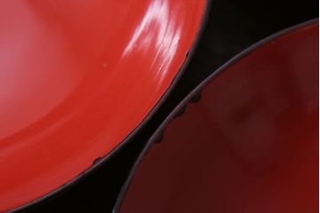 和製アンティーク　大正〜昭和　木製お椀5客セット(2)