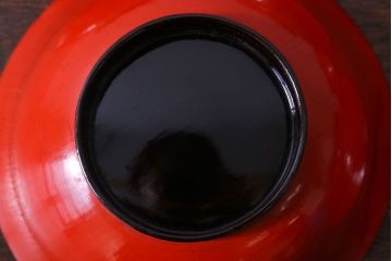 アンティーク雑貨　和製アンティーク　大正〜昭和期　シンプルな木製椀5客セット(2)