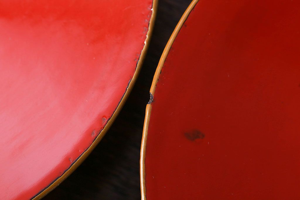 アンティーク雑貨　和製アンティーク　大正〜昭和期　シンプルな木製椀5客セット(2)