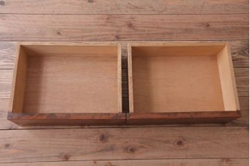 レトロ家具　昭和レトロ　チェッカーガラス入り!古い木のブックケース(本箱)