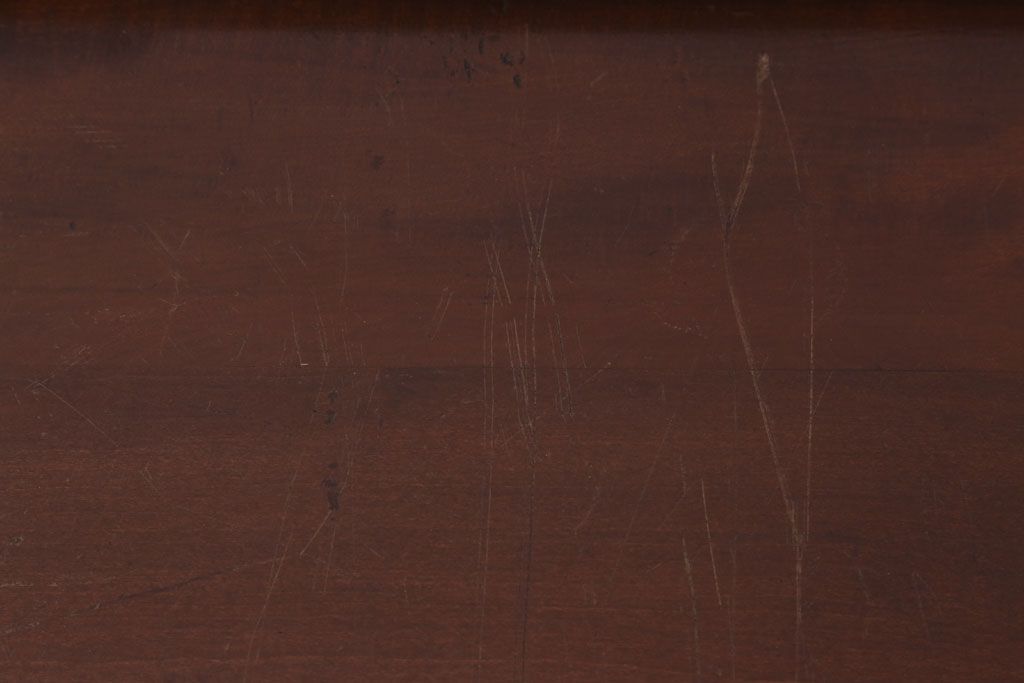 レトロ家具　昭和レトロ　チェッカーガラス入り!古い木のブックケース(本箱)