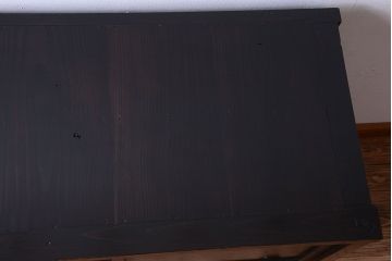 アンティーク家具　古民具・骨董　明治期　味わい深い古い引き戸収納棚(2)