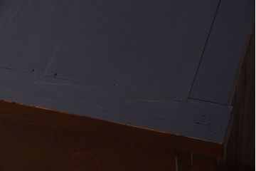 アンティーク家具　古民具・骨董　明治期　味わい深い古い引き戸収納棚(2)