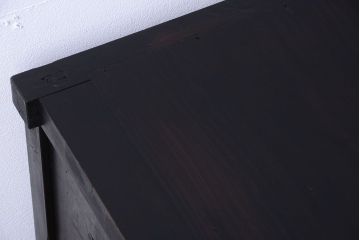 アンティーク家具　古民具・骨董　明治期　味わい深い古い引き戸収納棚(2)