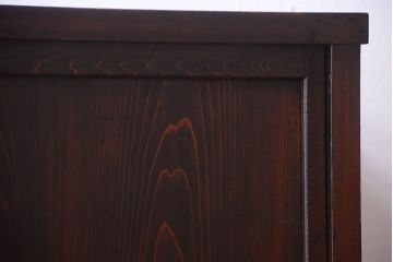 アンティーク家具　古民具・骨董　明治期　味わい深い古い引き戸収納棚(2)