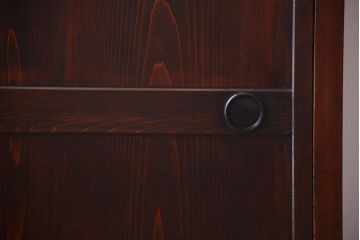 アンティーク家具　古民具・骨董　明治期　味わい深い古い引き戸収納棚(2)