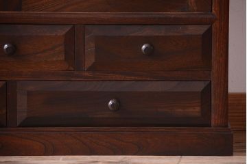 中古　民芸家具　上質な欅製の飾り棚(戸棚・収納棚)