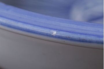 古民具・骨董　大正期　蛸唐草　アンティーク深鉢(印判皿)(1)