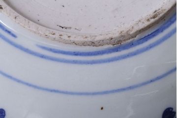 古民具・骨董　大正期　蛸唐草　アンティーク深鉢(印判皿)(1)