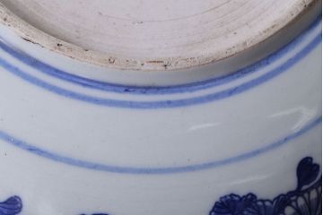 古民具・骨董　大正期　蛸唐草　アンティーク深鉢(印判皿)(2)