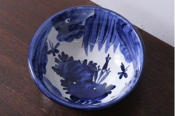古民具・骨董　アンティーク　染付　古い・盃洗(2)