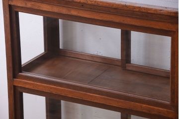 アンティーク家具　和製アンティーク　縦型!古い木の上品なガラスケース