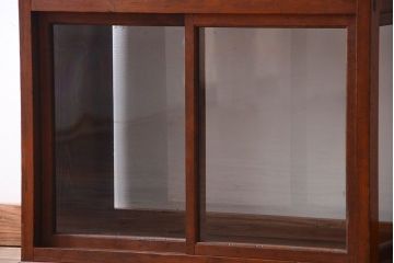 アンティーク家具　和製アンティーク　縦型!古い木の上品なガラスケース