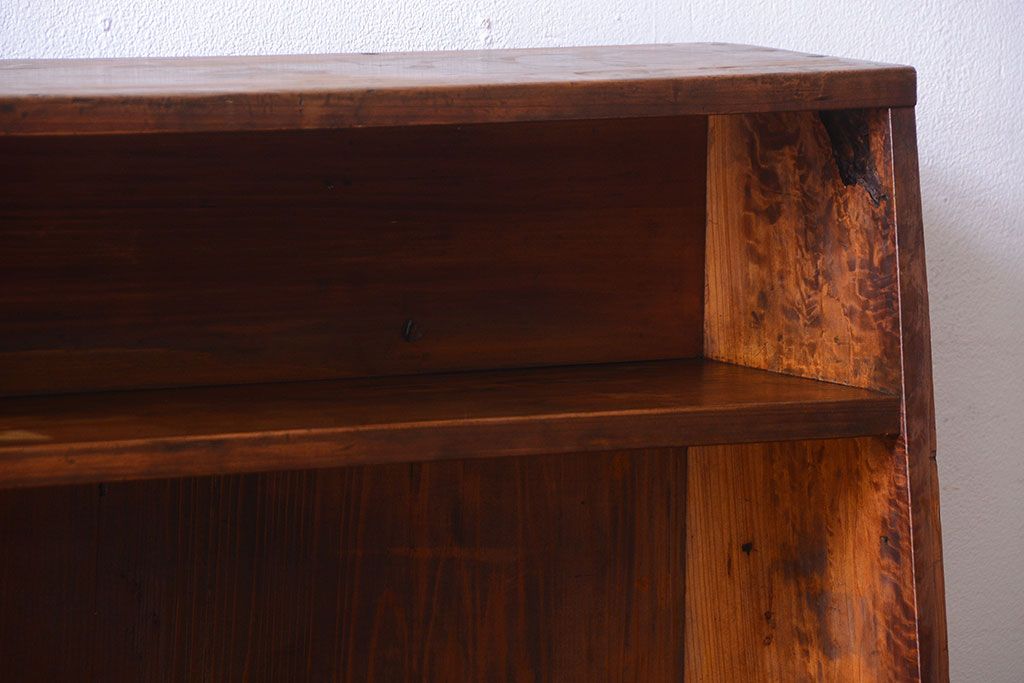 アンティーク家具　和製アンティーク　台形!古い木の本棚