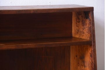 アンティーク家具　和製アンティーク　台形!古い木の本棚