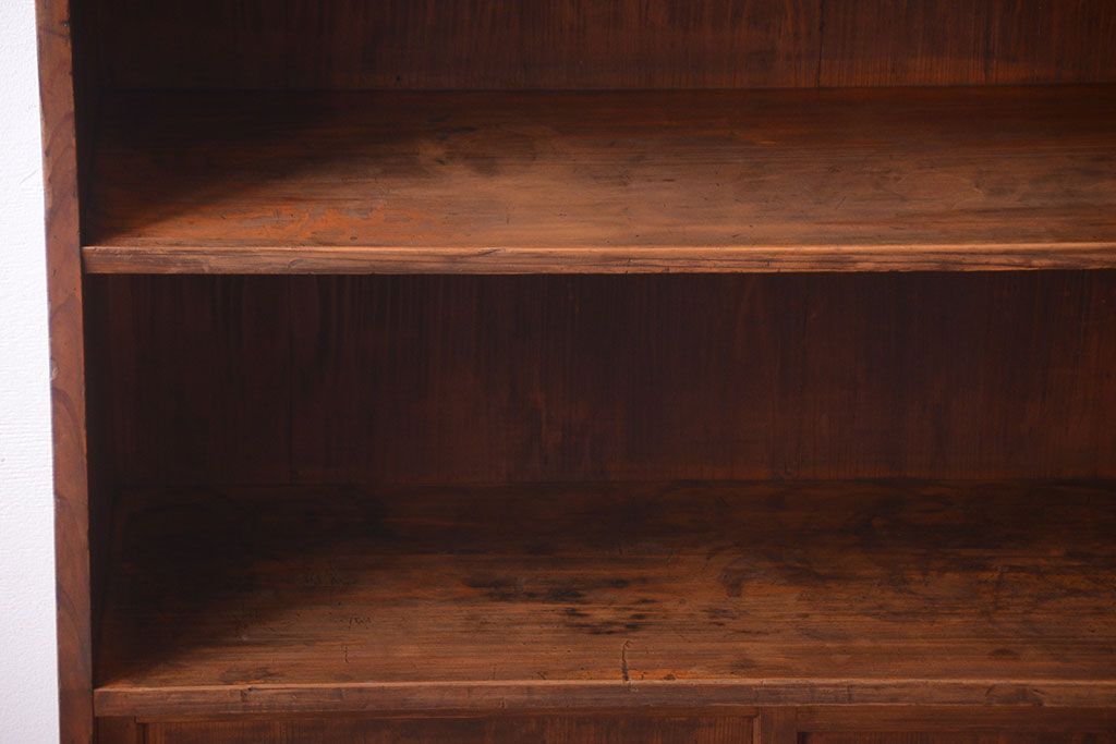アンティーク家具　和製アンティーク　台形!古い木の本棚