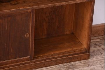 アンティーク家具　和製アンティーク　台形!古い木の本棚