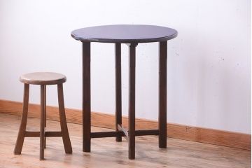 アンティーク家具　和製アンティーク　シンプルデザイン!古いラウンドテーブル(丸テーブル)