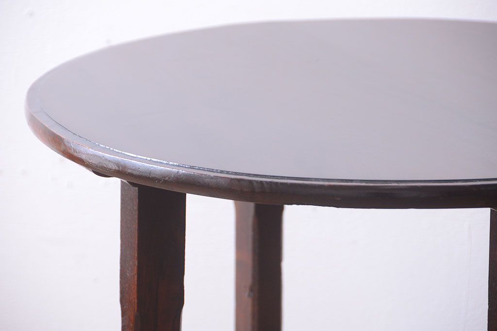 アンティーク家具　和製アンティーク　シンプルデザイン!古いラウンドテーブル(丸テーブル)