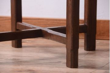 アンティーク家具　和製アンティーク　シンプルデザイン!古いラウンドテーブル(丸テーブル)