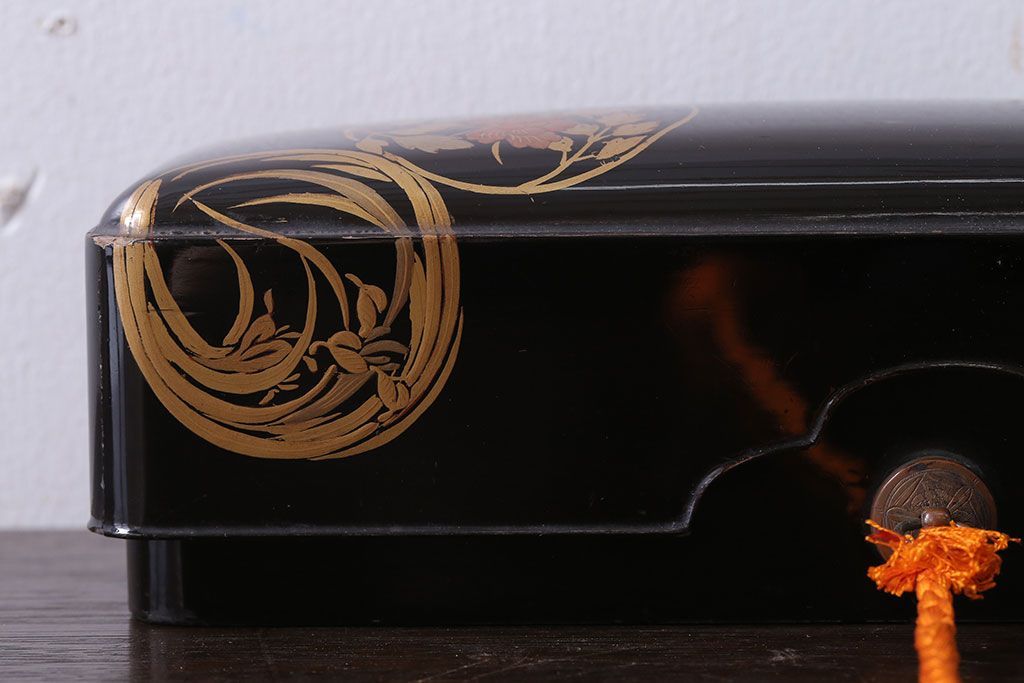 アンティーク雑貨　古民具・骨董　明治〜大正　漆芸　蒔絵　書状箱(文箱)