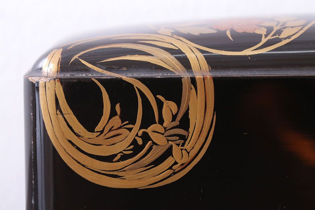 アンティーク雑貨　古民具・骨董　明治〜大正　漆芸　蒔絵　書状箱(文箱)