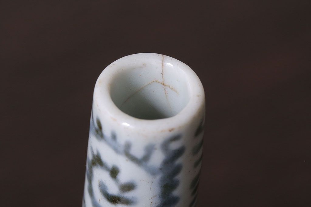 アンティーク雑貨　古民具・骨董　江戸後期　古伊万里・染付・蛸唐草文　徳利2つセット