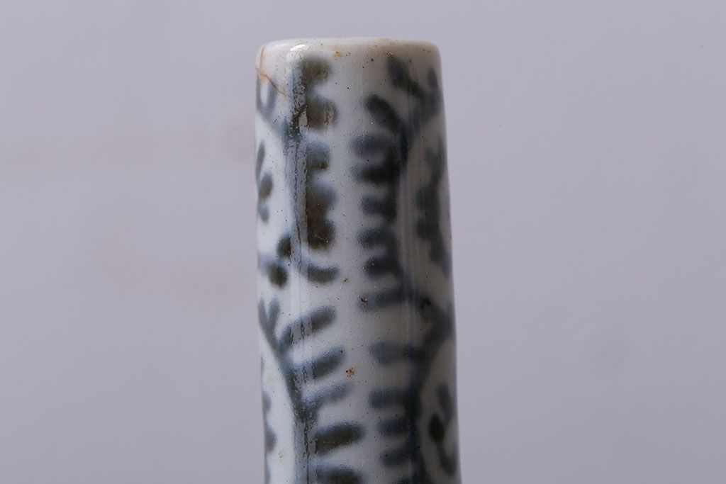 アンティーク雑貨　古民具・骨董　江戸後期　古伊万里・染付・蛸唐草文　徳利2つセット