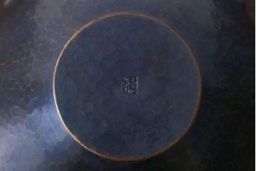 アンティーク雑貨　中古　玉川堂　甕垂　銅製花瓶　共箱