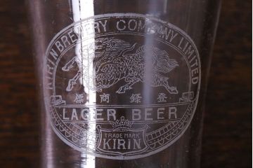アンティーク雑貨　昭和レトロ　古いキリンビールのビールグラス