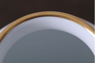 アンティーク雑貨　中古　大倉陶園(おおくらとうえん)　金彩　椿　23cm　花器(箱付き)